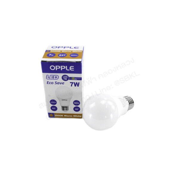 หลอดLED Bulb EcoSave A60 7W E27 3000K (OPPLE)