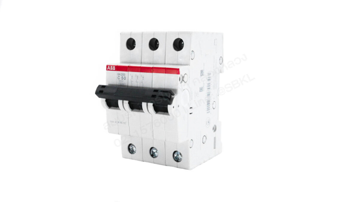 ลูกเซอร์กิต MCB SH203-C50 3P 50A IEC (6KA) (ABB)