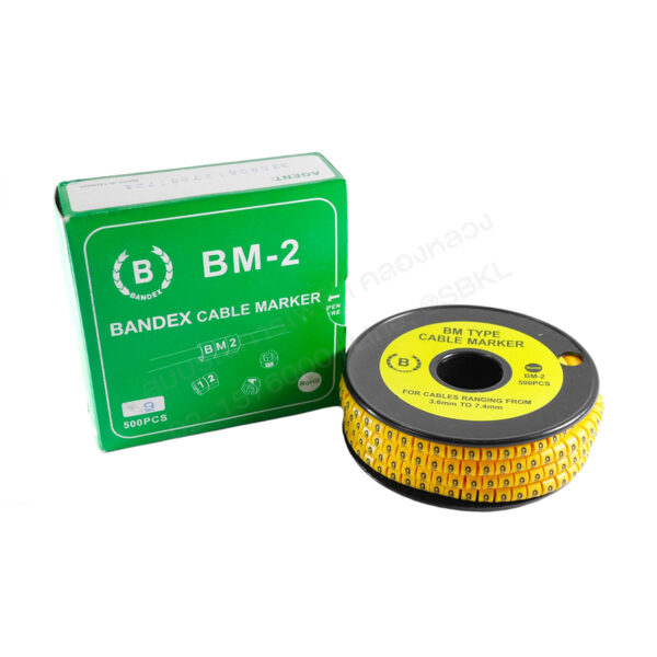 วายมาร์คเกอร์ขนาดBM-2 เลข 9 (500 pcs.) (BANDEX)