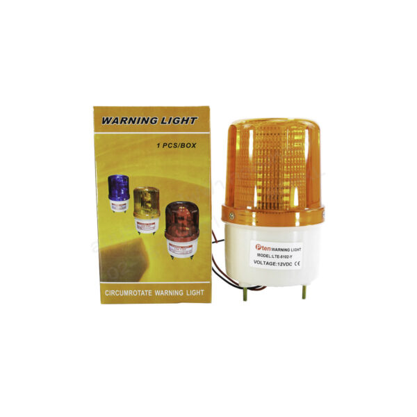 ไฟหมุน LED/DC12V สีเหลือง (P-Ten)